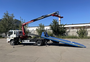 JAC N90 ЭВАКУАТОР СО СДВИЖНОЙ ПЛАТФОРМОЙ КМУ NR 811T 2S (4т)